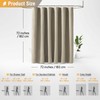 BTTN Fabric Shower Curtain - Linen Textured Weighted Cloth Shower