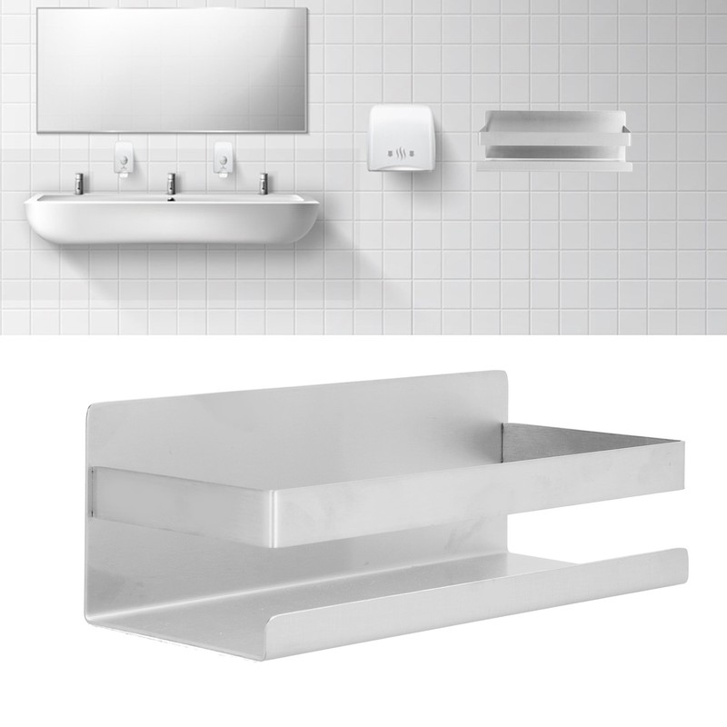 Stainless Steel Shower Rack Waterproof Anti Rust No Drilling Wall