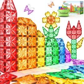 Diamond Magnetic Tiles Kids Toys for Toddlers STEM Magnetic Blocks Building Toys Preschool Sensory Montessori Learning for 3+ Year Old Boys Girls Christmas Birthday Gifts Creative Kids Games
