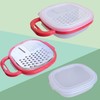 Kitchen Grater Stainless Steel with Container and Lid Professional Rasp