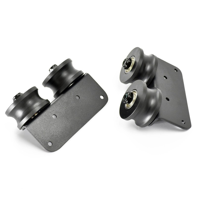 DIYHD 12FT Rolling Ladder Hardware Sliding Rail,Top Roller,Floor Wheel with