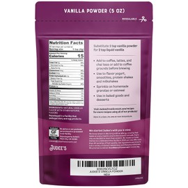 Judee's Premium Vanilla Powder 5 oz - Non-GMO and Made in the USA - Gluten-Free and Nut-Free - Add Extra Vanilla Flavor to Baked Goods, Coffee, Yogurt, Smoothies, and Protein Shakes