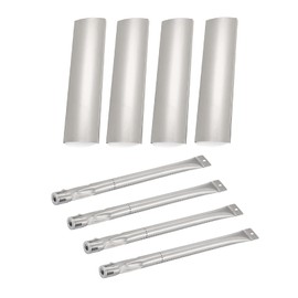 SUONA Grill Replacement Parts for Kenmore 148.20125510, 148.16656010, 148.16656011, 148.16154210, Master Forge P3018, SH3118B Gas BBQ Grills, Burner Tubes + Heat Plates, 4-Pack