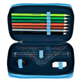 Scooli - Tripledecker Avengers Pencil Case - Large Pencil Case with High-Quality Pens - Practical and Functional - For School and Travel - High Quality - From 6 Years