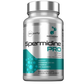 Insynergy Labs Spermidine 10mg (Optimum Dosage) 99% Purity with Zinc + Vitamin B1 for Superior Absorption, Longevity, 60 Vegan Capsules Spermidine Supplements