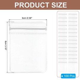 PATIKIL Jewelry Anti Oxidation Bag, 100 Pcs PVC Jewelry Anti Tarnish Storage Zipper Bags for Packaging Jewelry, Earrings, Rings, Necklaces, 2.36 x 3.15 inch, Clear