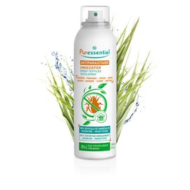 Puressentiel - Reinigend - Ungeziefer Textilspray - mit ätherischen Ölen - behandelt alle Textilien und Möbel, die von Milben, Wanzen, Flöhen und Motten befallen sind - 150 ml