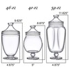 Amazing Abby - Admire - Plastic Apothecary Jars (3-Piece Set,