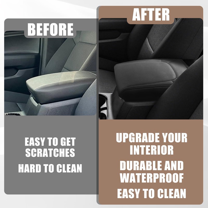 Muslogy Center Console Armrest Cover Compatible with Chevy Colorado/GMC Canyon