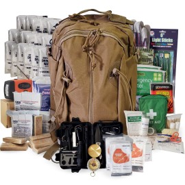 Sirius Survival 3 Person Emergency Kit / Survival Backpack for 72 Hours for Emergencies 4 Colors - Tan