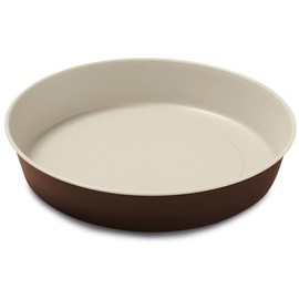 Guardini, Tortiera liscia Ø 28 cm, Fondo salvagoccia, Acciaio con rivestimento antiaderente, Crema e Cioccolato, Made in Italy, Linea Bon Ton