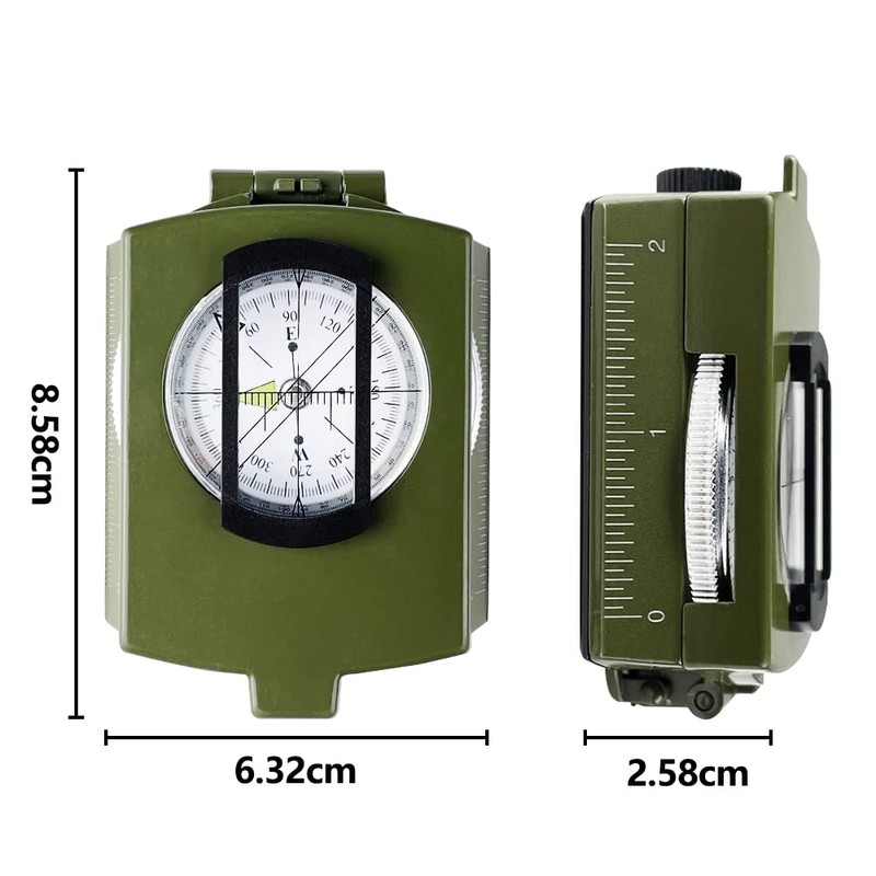 Gvolatee Compass Military Marching Compass with Bag for Camping, Hiking,