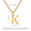 Jokmeo Gold Chain with Letter A-Z Pendant 14 Carat Gold-Plated