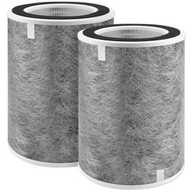 Senowi 2 PCS HP201 HP202 Replacement Filter Compatible with Shark HP200 HP300 Series HP201 HP202 HP301 HP302 UA205 HC501 HC502 Air Purifier MAX, Compare to Part # HE2FKBAS, HE2FKBASMB