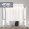 Jakooz Rollup Shower Curtain Adapter for Cord on The Left
