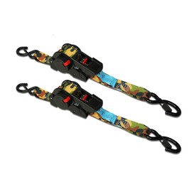 ANLULOAD Retractable Ratchet Strap(0.7In x 6.5Ft),S Hook Retractable Tie Down Strap for Motorcycles, Boats,Atvs,Utvs.WLL220Lbs,BS:440Lbs(4 Pack)