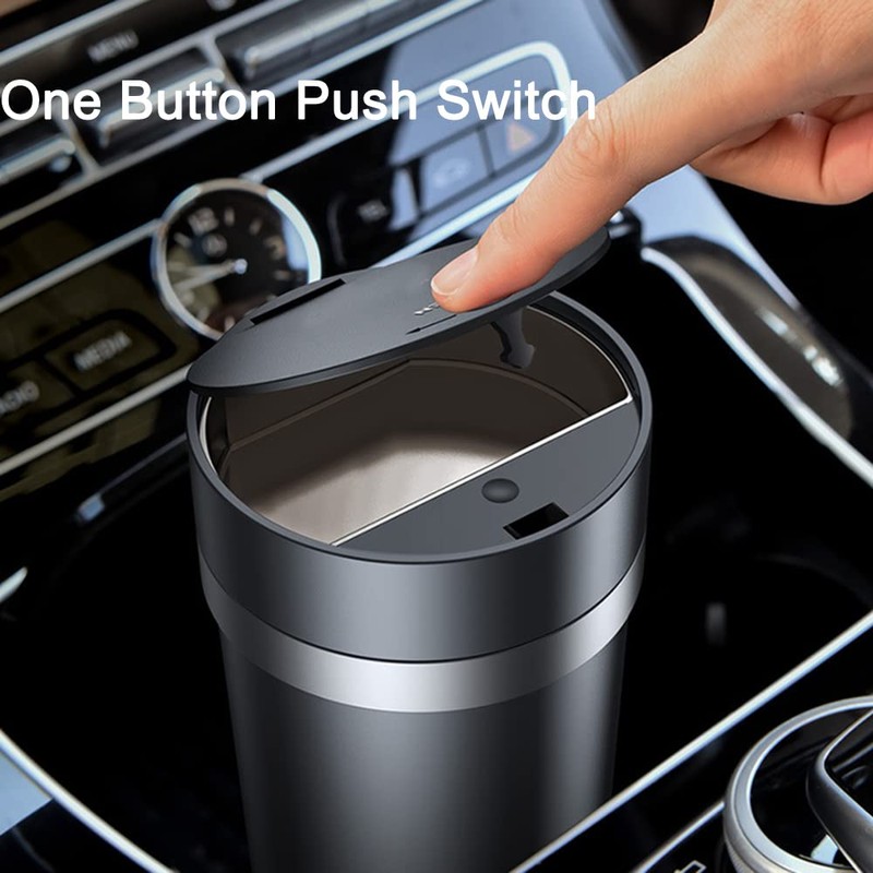 TOTMOX Waterproof Car Garbage Can, Car Trash Can w/Lid Leak-Proof
