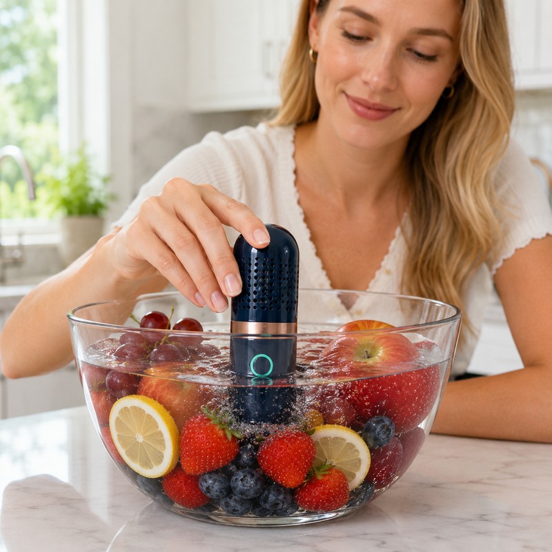Portable Fruit and Vegetable Washer for Kitchen Use – Rechargeable