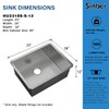 Sinber HU2318S-12-S 23" x 18" x 12" Undermount Single Bowl