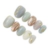 Herbeluemily Nail Tip, Short, Handmade, 3D Storage Case, 10 Pieces,