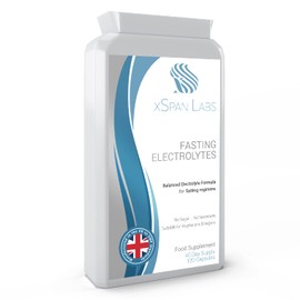 Fasting Electrolytes - 120 Capsules - Advanced Rapid Rehydration Formula with a Balanced Magnesium, Sodium, Potassium & Chloride Blend - Suitable for Ketogenic Diets - Vegan Friendly - UK Made