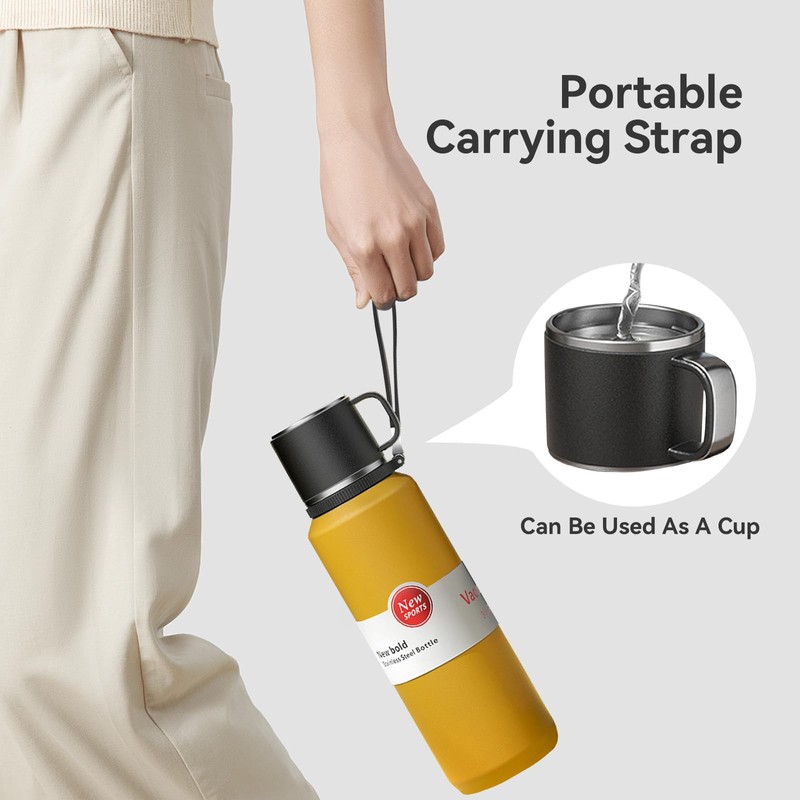 GENDLTHIJ Stainless Steel Insulated Tea Infuser Bottle, Vacuum Insulated Water