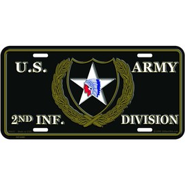 FindingKing U.S. Army 2nd Infantry Division License Plate