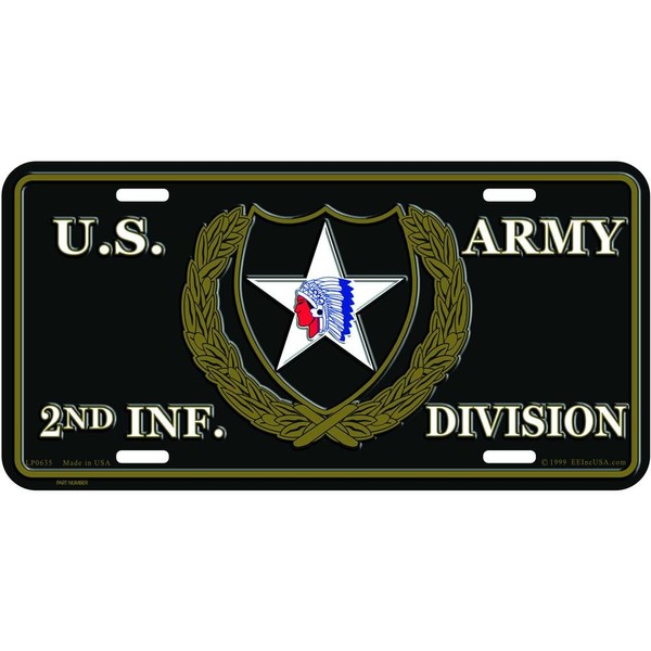 U.S. Army 2nd Infantry Division License Plate