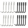 ZBKJYILF Pack of 20 Stainless Steel Hooks Black and White