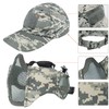 Yzpacc Airsoft Half Face Mask and Patch Hat Set Steel