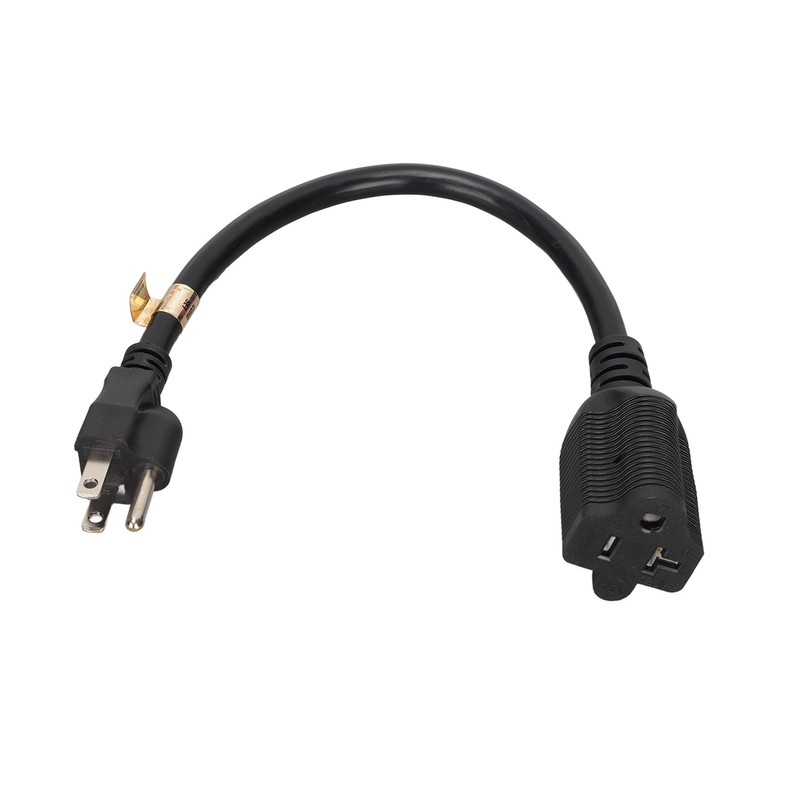 Nema 5‑15P to 5‑20R Adapter 14AWG Heavy Duty 15 Amp
