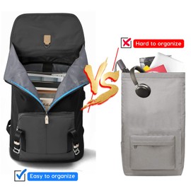 YAMTION 17 Inch Laptop Backpack School Backpack Men's School Backpack School Bag Boys Teenager School Bag with Laptop Compartment for University Students, Daypack Women for Work Travel Leisure