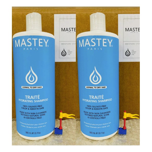 2 Bottles of Mastey Traite Hydrating Shampoo 33 Oz Each,