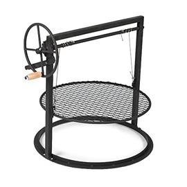 TITAN GREAT OUTDOORS 22â€ Kettle-Style Grill Attachment, Open Flame Campfire Adjustable Cooking Grate, Cooking Accessories