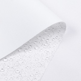 Waterproof PU Backing Canvas Fabric, Soft 600 Denier Ripstop Canvas Cordura Fabric for Outdoor/Indoor, DIY Craft, Awning, Marine, Tent, Bags, Upholstery, 60" Wide, Sold by The Yard(White)