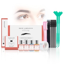 Bluemega Kit de Laminación de Cejas, Kit de Permanente de Cejas, Kit de Elevación de Cejas, Brow Lift Kit Permanente Profesional para Cejas Semipermanente de Bricolaje para Uso Doméstico de Salón