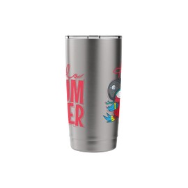 Hello Summer Parrot Pirate Animal Bird Stainless Steel Insulated Tumbler