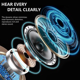 ND NEXT DESTINATION Wireless Bluetooth Headphones, Hybrid Headphones with Microphone and HiFi Stereo Sound, Wireless Over-Ear Headphones, Noise Cancelling, White