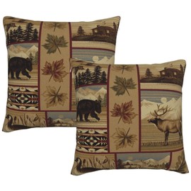 DATANSEN Set of 2 Square 18x18 inch Pillow Covers Decorative Throw Pillows Soft Velvet Pillowcase Square Cushion Cases (45x45 cm)