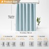 BTTN 78 Inch Long Shower Curtain - Linen Textured Weighted