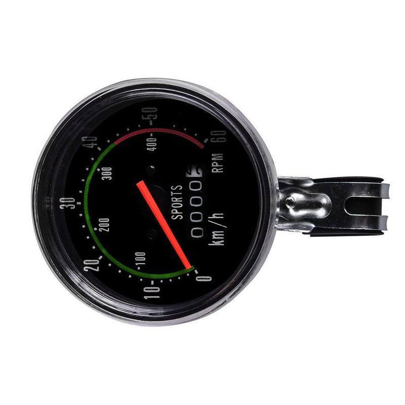 Cycle Mechanical Speedometer Accurate Universal Round Cycling Odometer for 26
