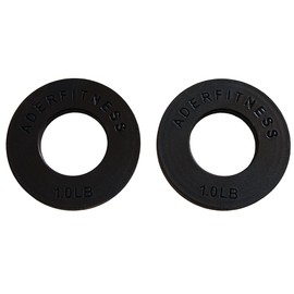 Ader - Par de placas fraccionales olímpicas - 1 libra/cada uno negro