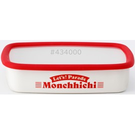 Fuji Hollow Monchhichi Shallow Type Square Container L 1.6L Lets! Parade Pattern MN50AL