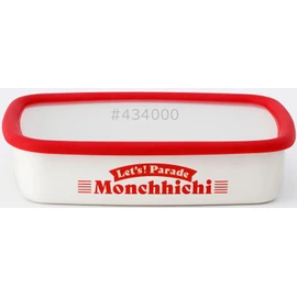 Fuji Hollow Monchhichi Shallow Type Square Container L 1.6L Lets! Parade Pattern MN50AL