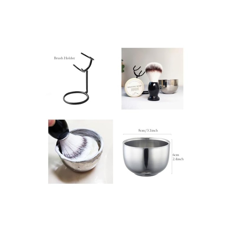 Shaving Brush Set for Men, 4pcs (Set 2)