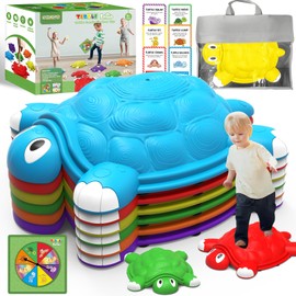OCHIDO Stepping Stones for Kids Gifts 3 4 5 6 7+ Year Old,6 Pcs Turtle Balance Stepping Stones Coordination Skills Obstacle Courses Sensory Toys for Toddlers Ages 3 4 5,Outdoor/Indoor Play Kids Gift
