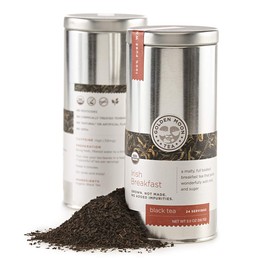 Golden Moon Tea Organic Irish Breakfast Black Tea - Loose Leaf, Non-GMO - Travel Tin (24 Servings)