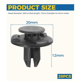 UBOG 20PCS Car Clips,Car Accessories Retainer Clips,Cowl Grille Retainer Clip,Fender Liner Cowl Grille Bumper Under Cover Clip Push-Type Retainer,Replace #01553-05933 01553-05323 01553-10721