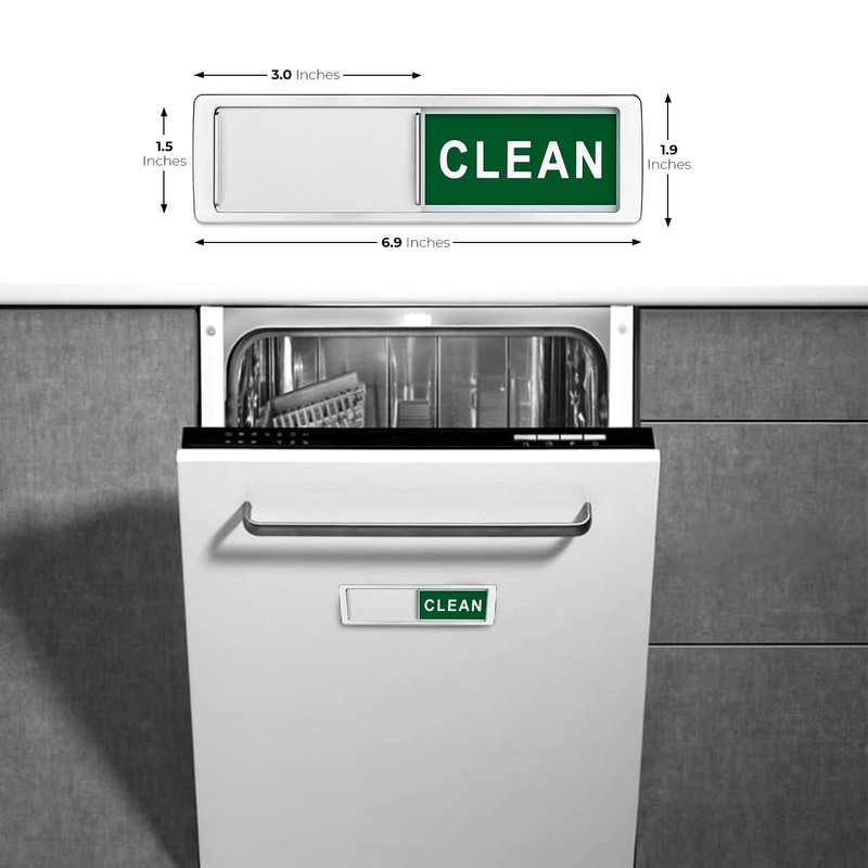 Premium Clean Dirty Magnet for Dishwashers (Green/Red)