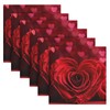 senya Valentine's Day Cloth Napkins Set of 6, Roses Bouquet